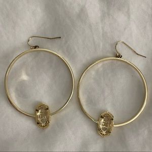Kendra Scott Elora Hoop Earrings with clear stone